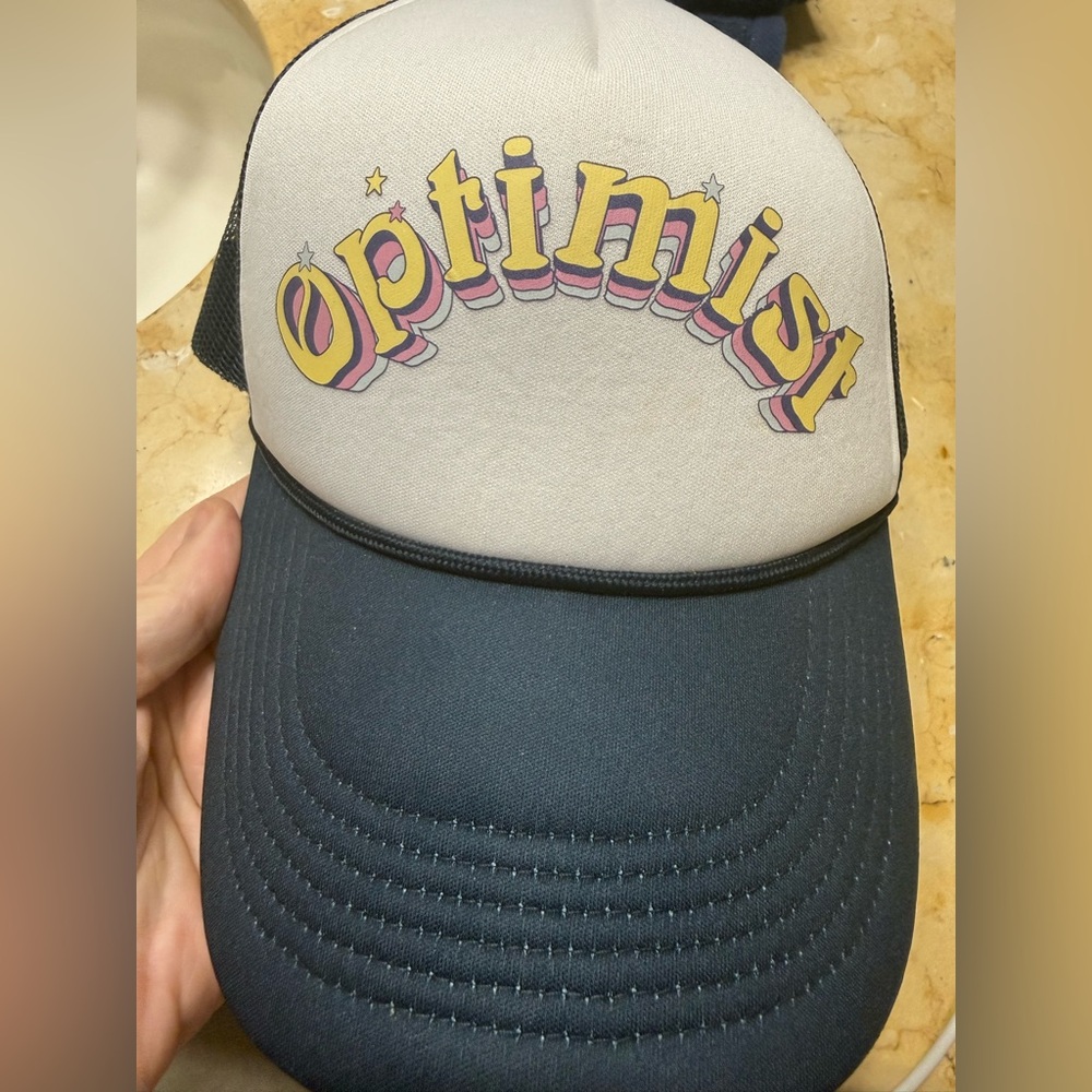 Spiritual Gangster Optimist Navy and white trucker hat
